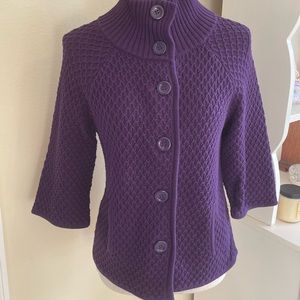 Talbots Purple Jacket Cardigan